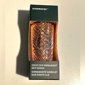 Starbucks 2023 Rosegold Cold Cup Ornament/Key Chain